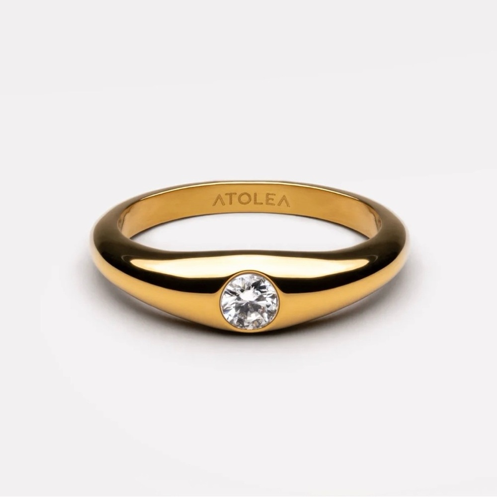 Gold Moissanite Ring in Original Box